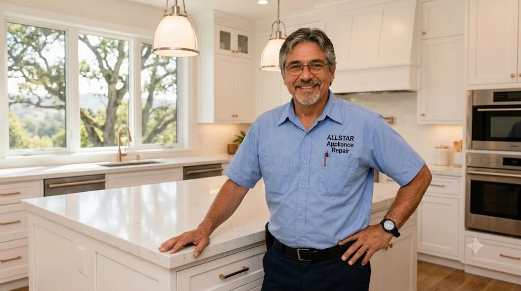 Repairman Dave servicing a customer in Conejo-Valley.
