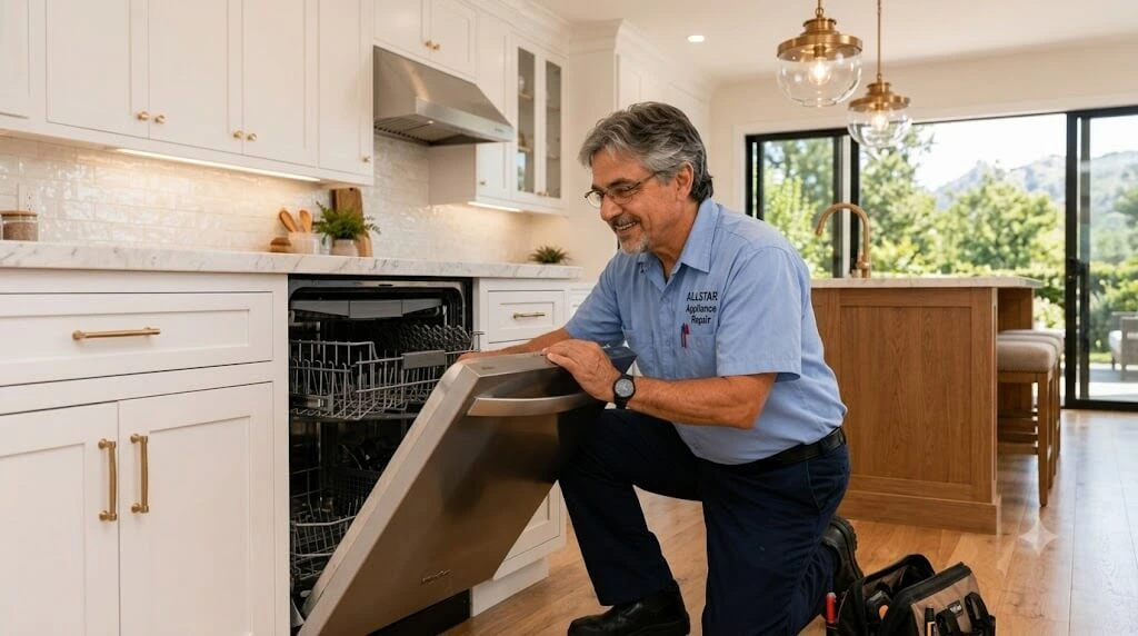 Repairman Dave servicing a customer in Conejo-Valley.