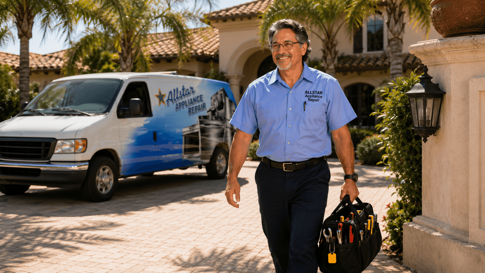 Repairman Dave arriving for an appliance repair appointment in Calabasas