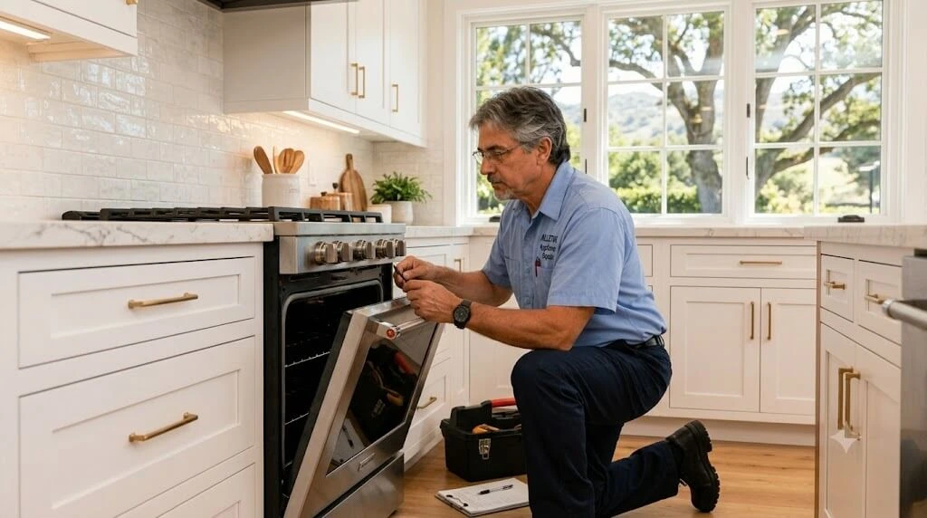 Repairman Dave servicing a customer in Conejo-Valley.