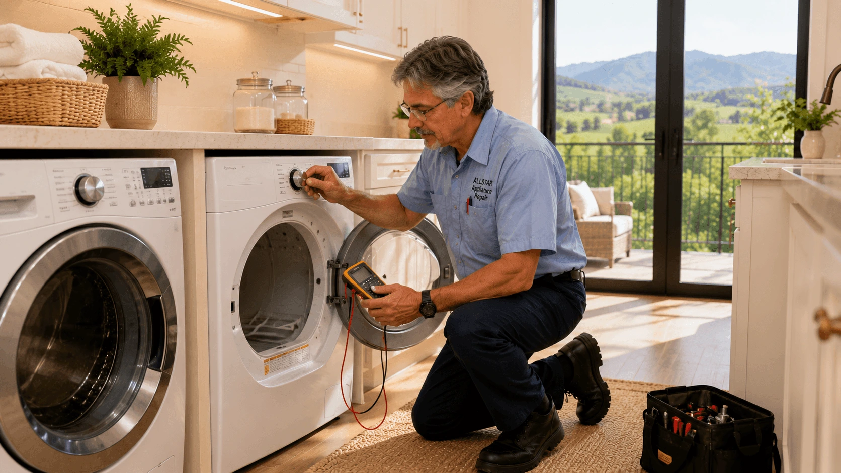 Repairman Dave standing in a luxury Moorpark kitchen