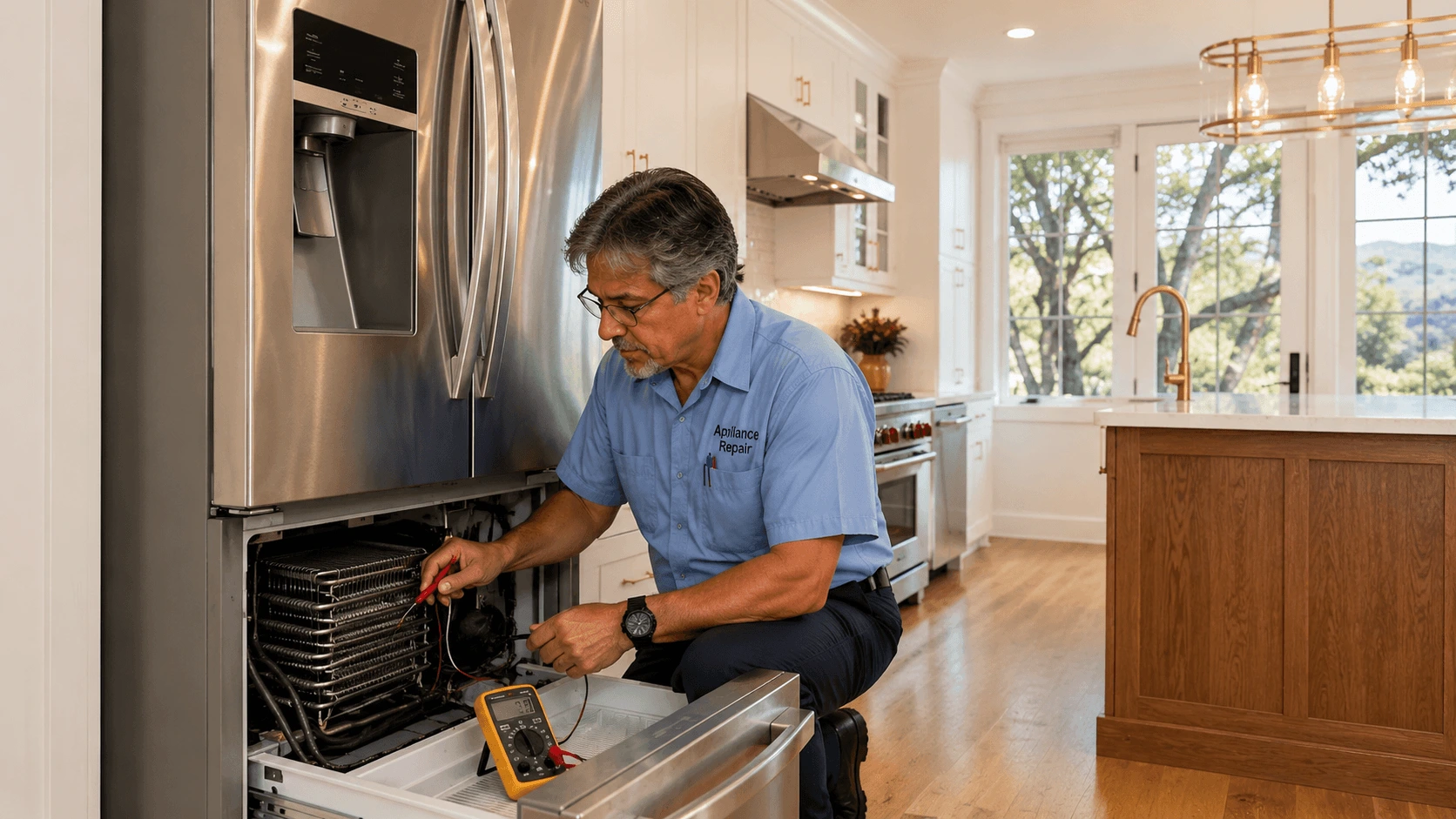 Repairman Dave standing in a luxury Moorpark kitchen