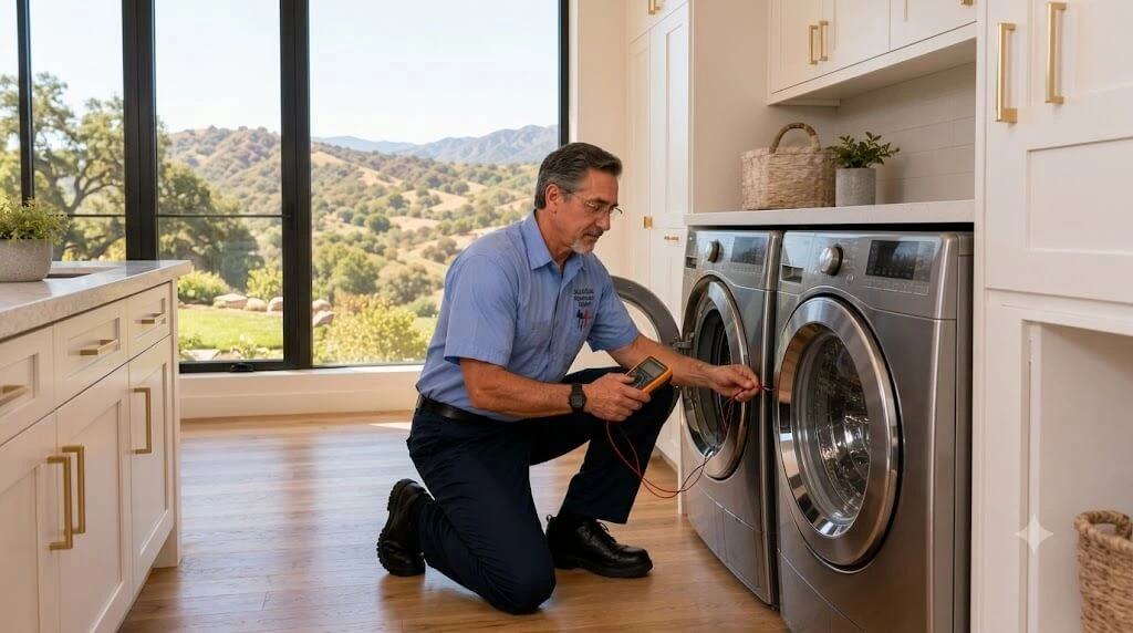 Repairman Dave standing in a luxury Simi Valley kitchen