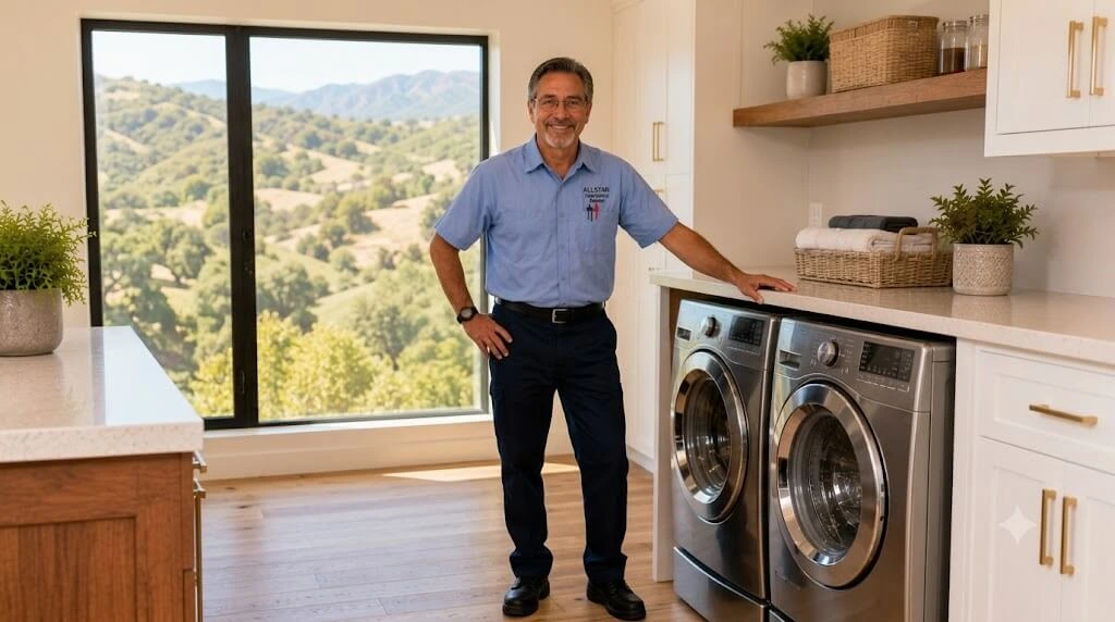 Repairman Dave standing in a luxury Simi Valley kitchen