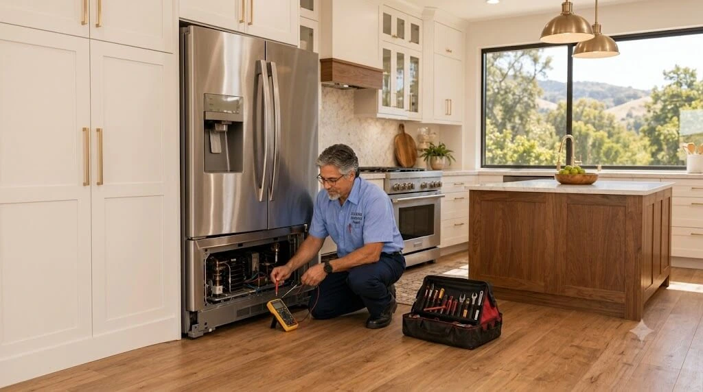 Repairman Dave standing in a luxury Simi Valley kitchen