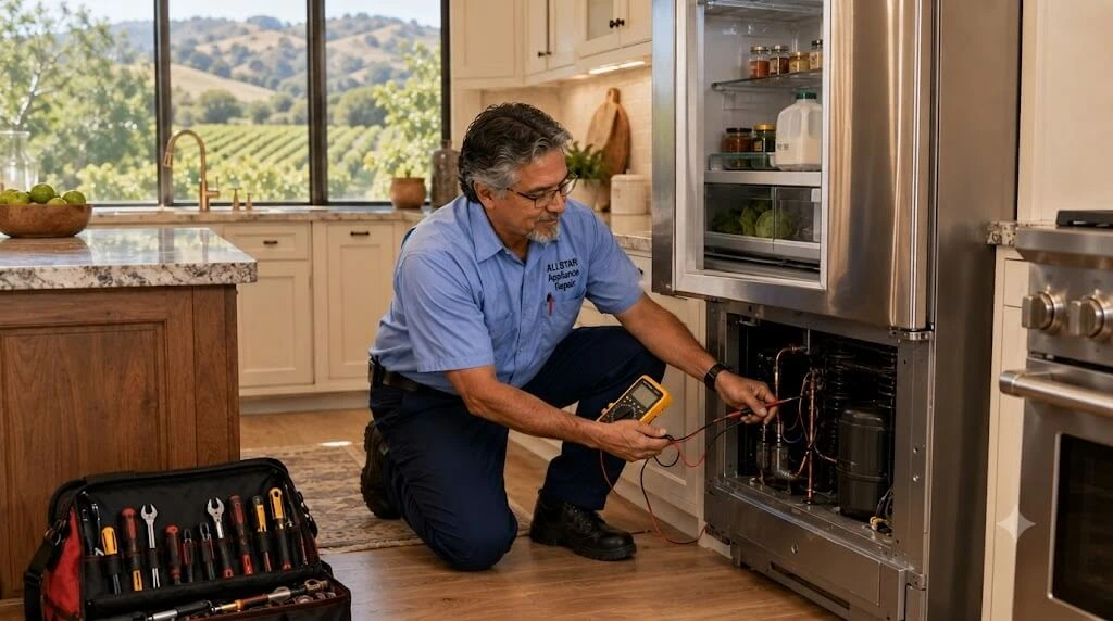 Repairman Dave standing in a luxury Simi Valley kitchen