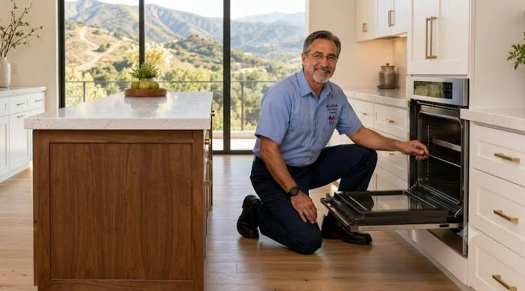 Repairman Dave standing in a luxury Simi Valley kitchen