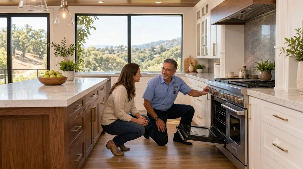 Repairman Dave standing in a luxury Simi Valley kitchen